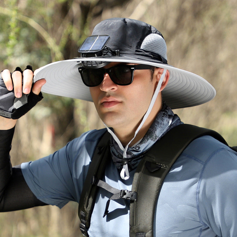 💥Sonnenschutz-Fischerhut mit 2 abnehmbaren Solar-Fächern💥💥Befristetes Angebot: 50% Rabatt auf Bestellungen