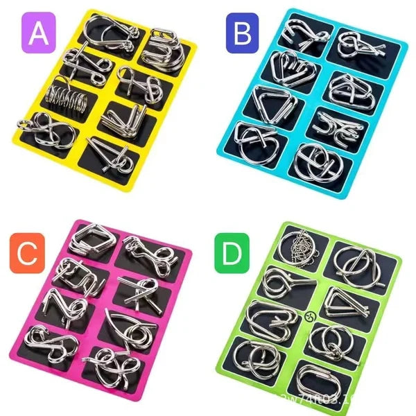 đ§ đ Metall-Puzzleringe (8 Teile) Blue Edition Gehirntrainingđđ