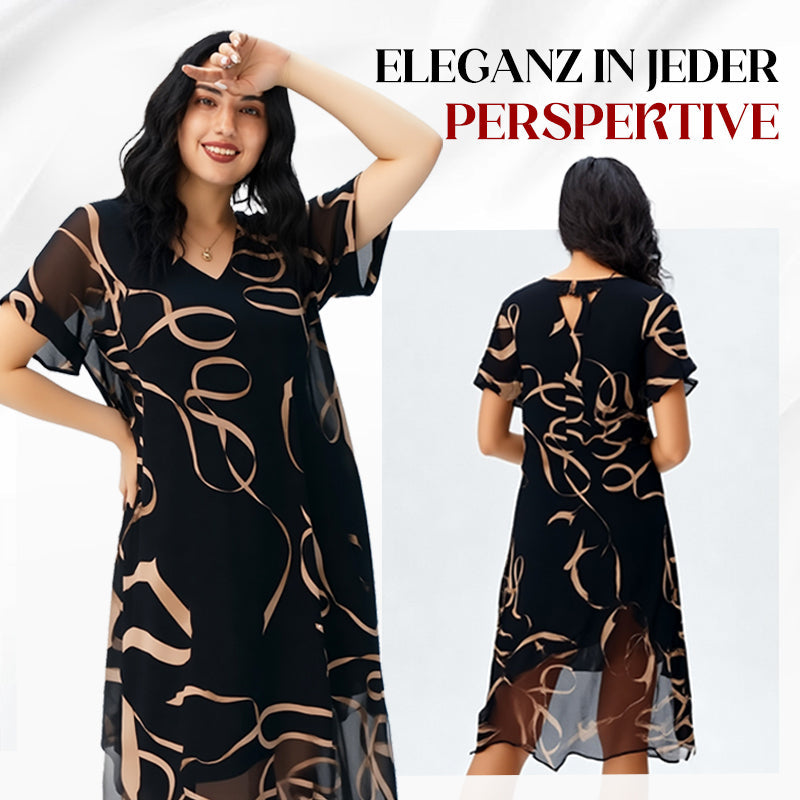 🌸Was soll ich morgen anziehen?🥰Fließendes Maxikleid mit V-Ausschnitt und Print