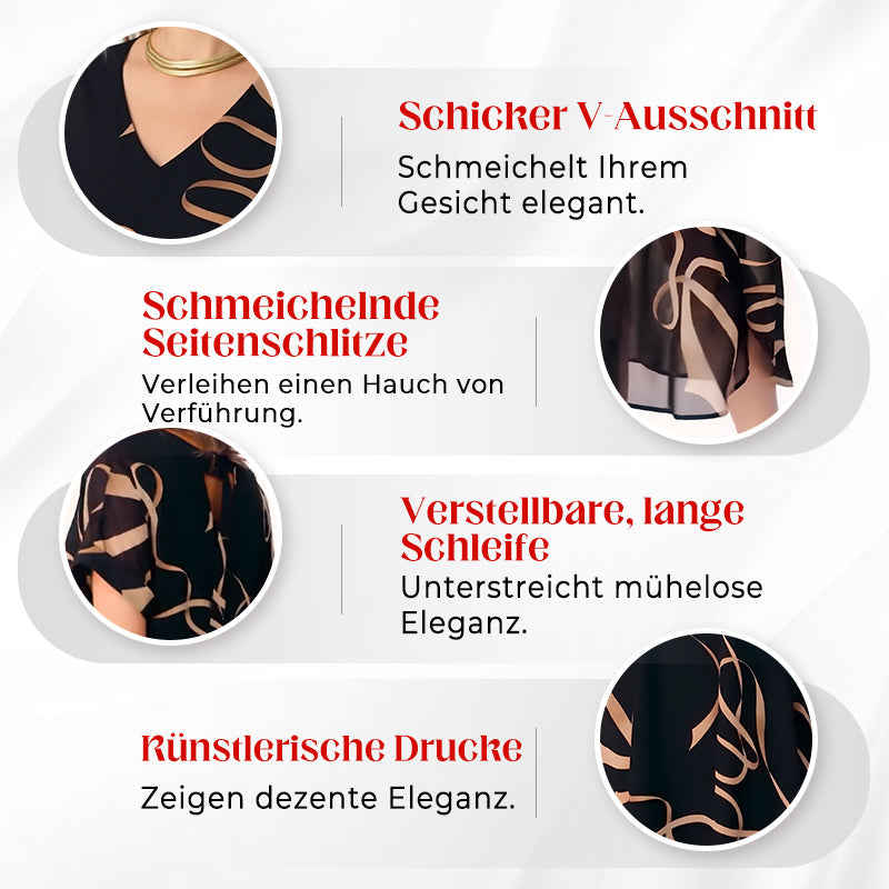 🌸Was soll ich morgen anziehen?🥰Fließendes Maxikleid mit V-Ausschnitt und Print