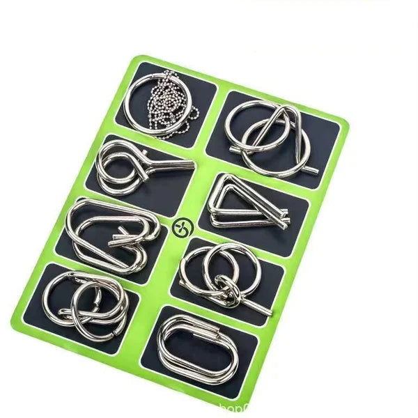 đ§ đ Metall-Puzzleringe (8 Teile) Blue Edition Gehirntrainingđđ