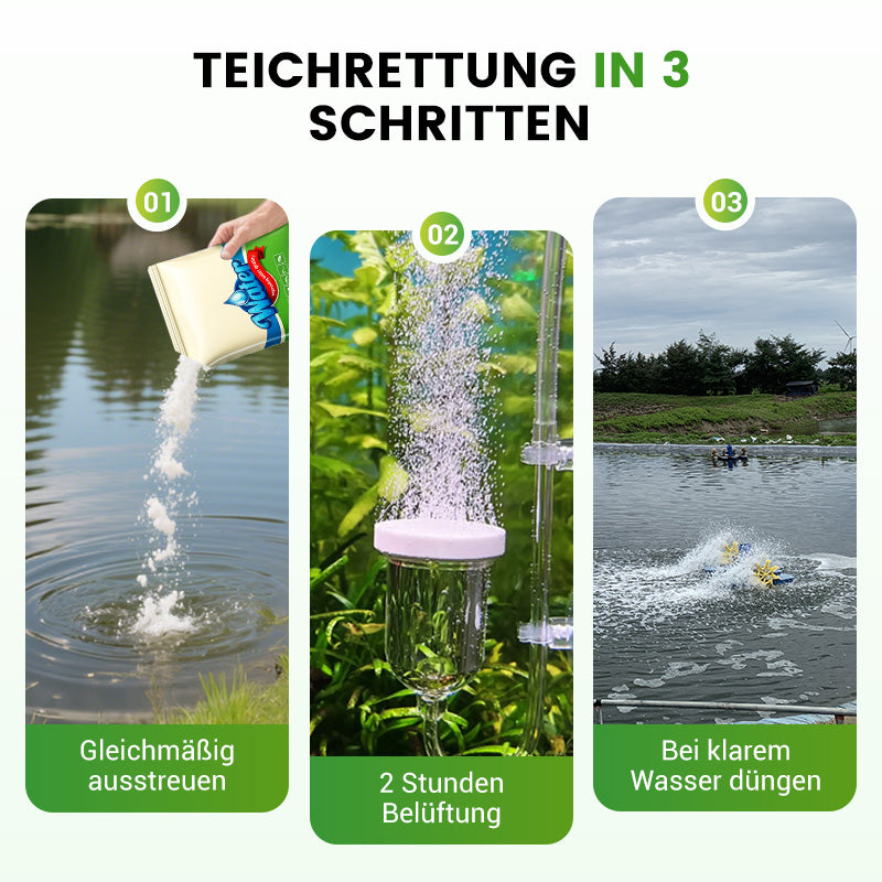 500g Premium Teichpflege-Pulver | Wasserklärer & Algenkontrolle 🐟🌊🔬