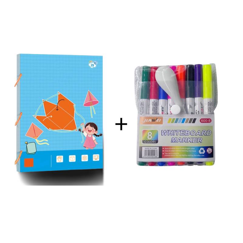 👶✨ Zieh-Faden 3D Geometrie-Lernbuch 📚🔺