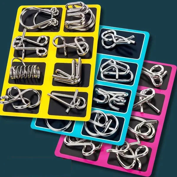 đ§ đ Metall-Puzzleringe (8 Teile) Blue Edition Gehirntrainingđđ