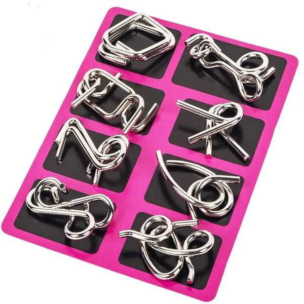 đ§ đ Metall-Puzzleringe (8 Teile) Blue Edition Gehirntrainingđđ