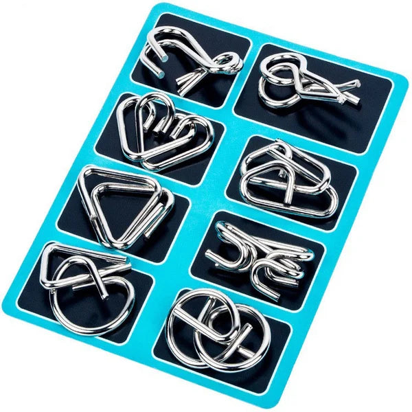 đ§ đ Metall-Puzzleringe (8 Teile) Blue Edition Gehirntrainingđđ
