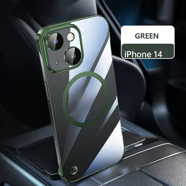 Transparente randlose 💎 ultradünne Magnetlade-Hülle für iPhone 📱🧲✨