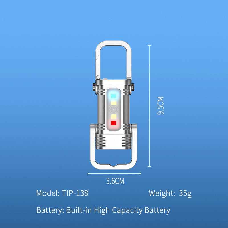 Multifunktionale Mini-Schlüsselanhänger-Taschenlampe mit Clip