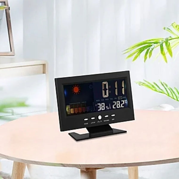 ✨⏰ Letzter Tag der Aktion 50 % 🔥 Digitaler LED-Temperatur- und Luftfeuchtigkeitsmesser Wettervorhersage LED-Zähler Wecker