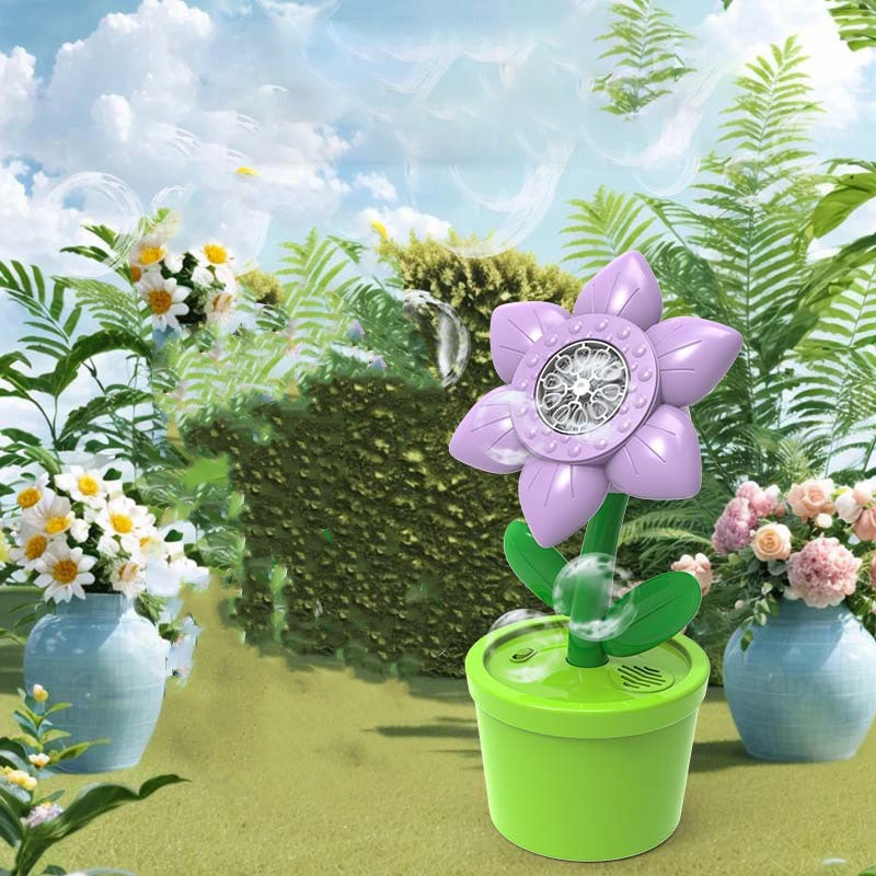 Sonnenblume Automatische Blase Maschine mit musikalischen Lichtern