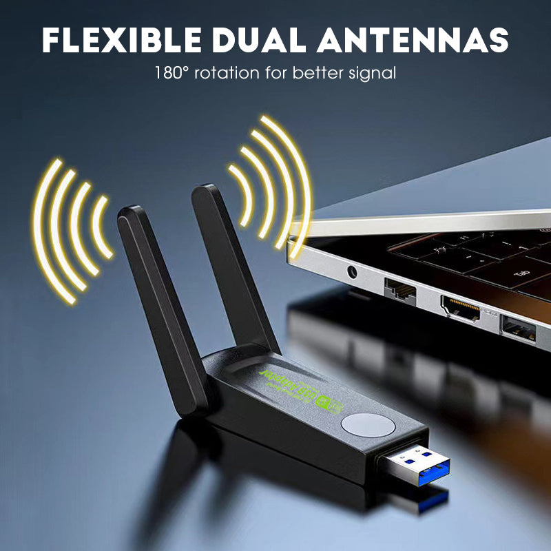 1300 Mbit/s USB-WLAN-Dualband-Netzwerkadapter für PC