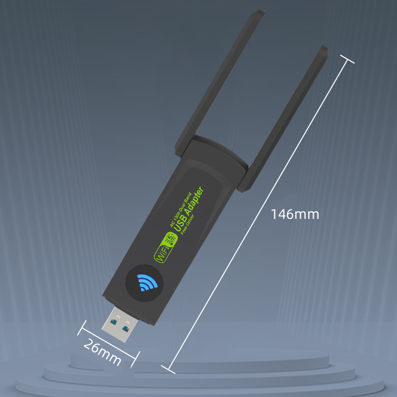 1300 Mbit/s USB-WLAN-Dualband-Netzwerkadapter für PC