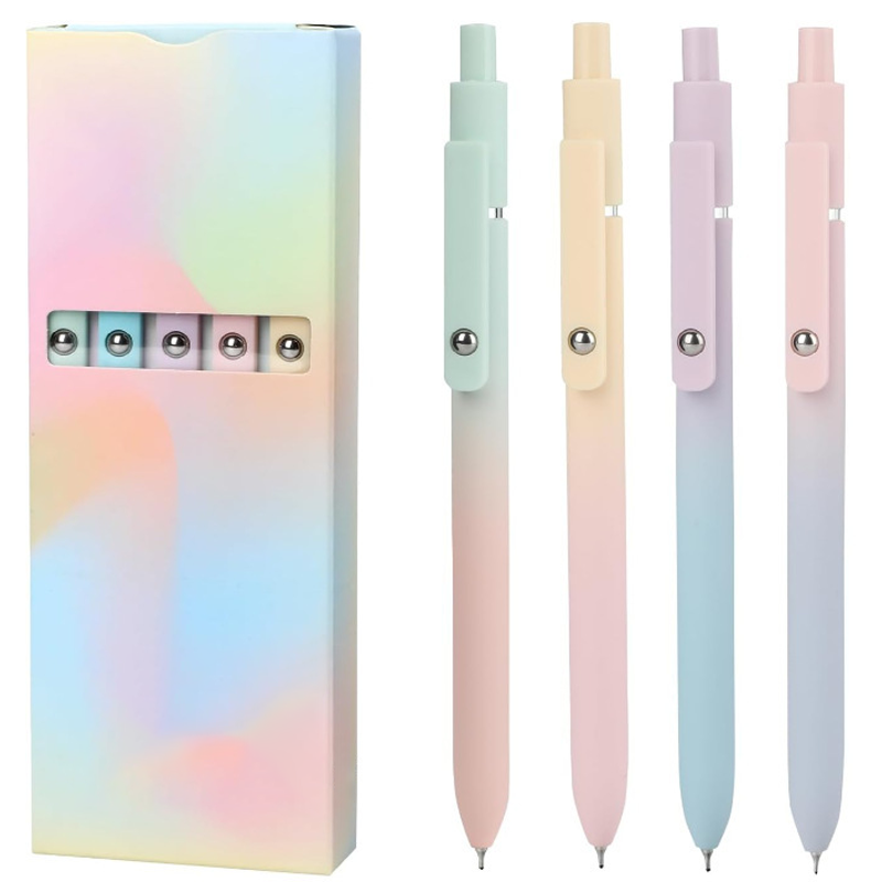 ✒️ 5er-Set Kugelschreiber mit schwarzer Tinte (Klickmechanismus)