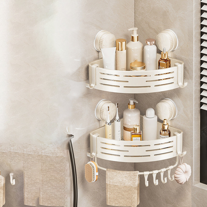 Wandmontierter Dreieckskorb mit bohrfreiem Saugnapf