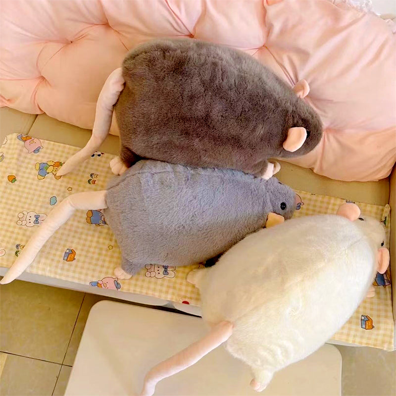 🐭💖 Niedliches Plüschratten-Kuscheltier & Kissen