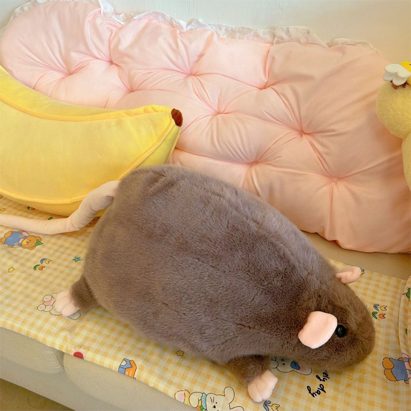 🐭💖 Niedliches Plüschratten-Kuscheltier & Kissen