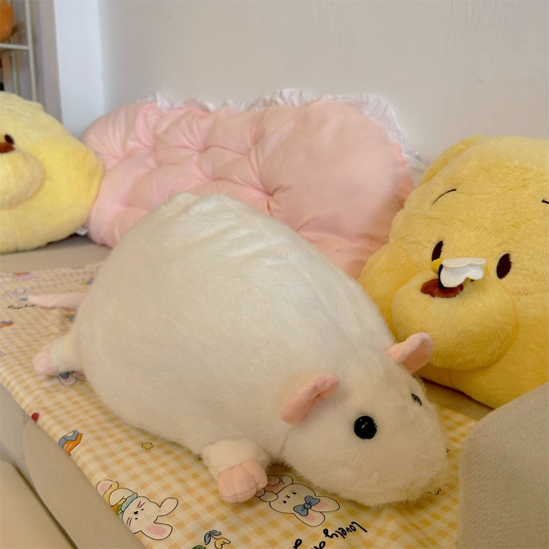 🐭💖 Niedliches Plüschratten-Kuscheltier & Kissen