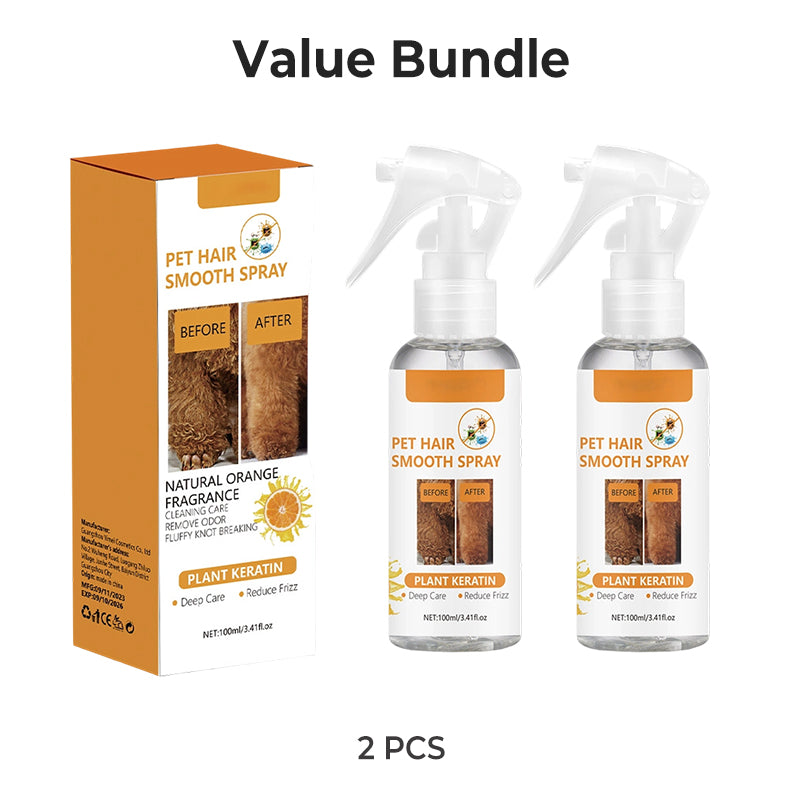 🔥 50% Rabatt am letzten Tag! 🔥 Deodorant- und entwirrender Sprühnebel für Haustiere|Sprühen, bürsten, kuscheln – frisches, verfilzungsfreies Fell für deinen besten Freund 🐶🐱✨