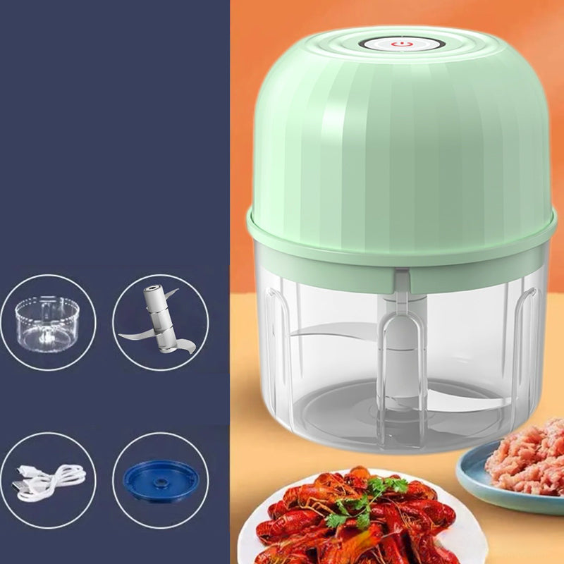 🔥 NUR SOLANGE DER VORRAT REICHT – 50% RABATT! 🎉 Kabellose elektrische Mini-Zerkleinerer – Waschbarer Behälter, schnelles Hacken von Fleisch, Zwiebeln & Gemüse für Knödel, Dips & Saucen