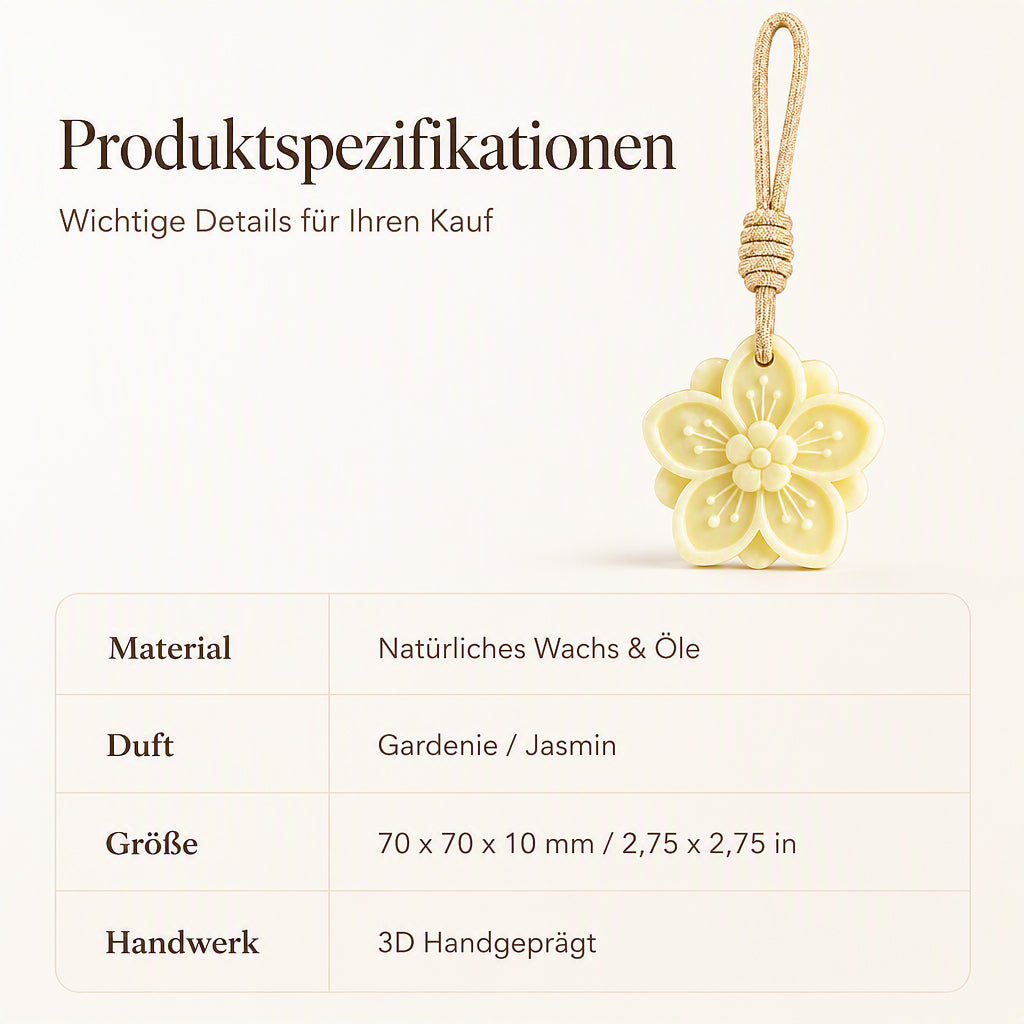 Hängender Duftwachs mit Gardenienduft