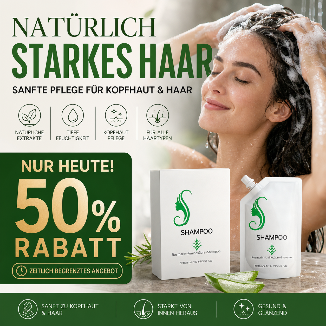 ✨Verabschieden Sie sich von geschädigtem Haar und gereizter Kopfhaut – natürliche Pflegeprodukte zum halben Preis!✨