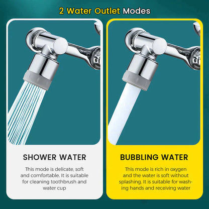 🔥Großer Verkauf 50% Rabatt & 2 KAUFEN, 1 GRATIS🔥 1080° großwinklig drehbarer Spritzwasserfilter Wasserhahn
