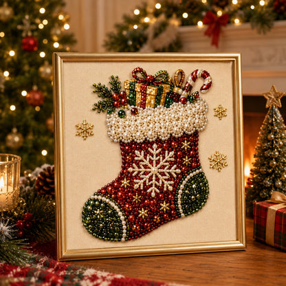 🧘Entspannend & Anfängerfreundlich - 🎨💎DIY-Weihnachts-Diamantmalerei-Set mit Perlen