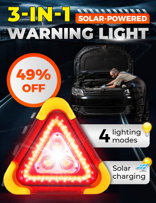 🔥 NEUERSCHEINUNG 2025 🔥 3-in-1 Solares Notfall-Warnlicht für den Straßenrand