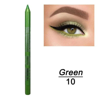 📢📢50% RABATT!!⏰24 Stunden lang anhaltender, wasserfester Farb-Eyeliner – 14 Farben, Perlmutt- und Matt-Finish, einfach anzuwenden🎨