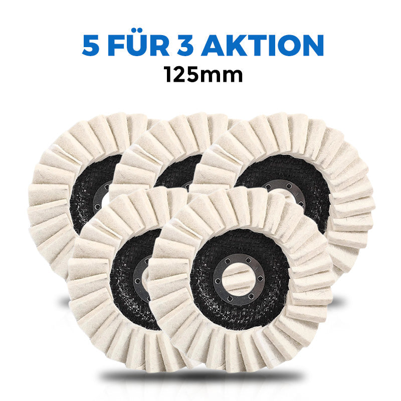 ⏰Jetzt bestellen: 4 kaufen, 4 gratis bekommen🔥Wollfilz-Lamellenpolierscheibe