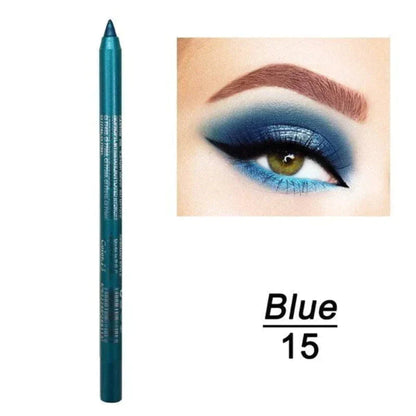 📢📢50% RABATT!!⏰24 Stunden lang anhaltender, wasserfester Farb-Eyeliner – 14 Farben, Perlmutt- und Matt-Finish, einfach anzuwenden🎨