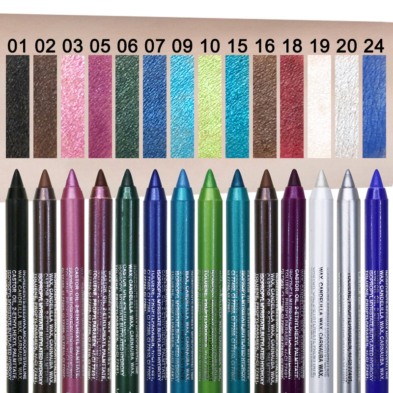 📢📢50% RABATT!!⏰24 Stunden lang anhaltender, wasserfester Farb-Eyeliner – 14 Farben, Perlmutt- und Matt-Finish, einfach anzuwenden🎨