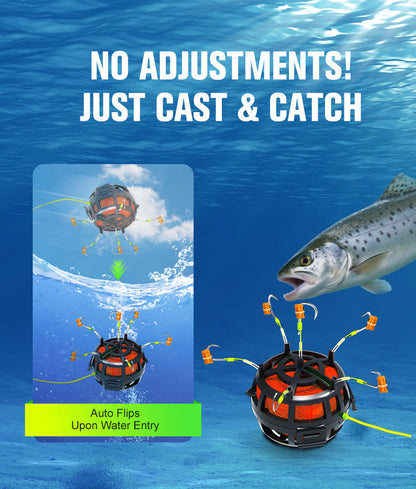 🔥🎣 360° Schwimmender Köderkäfig-Angelhaken – Effektiv & langlebig 🐟💥