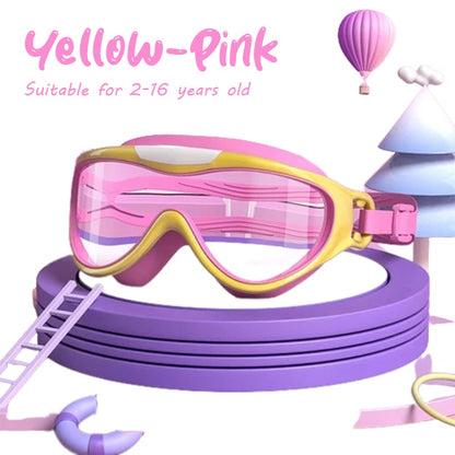 🎉KOOP 2 EN BESPAAR 20% 🔥HD zwembril voor kinderen met groot frame, waterdicht en anti-condens