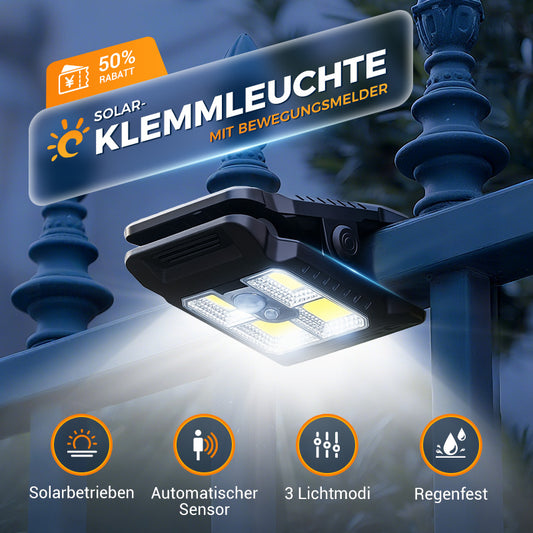 🌿 Solar-Clip-Leuchte mit Bewegungssensor – 🔥Jetzt 2 kaufen, 1 gratis! Perfekt für Garten, Balkon & Terrasse! 🏡✨