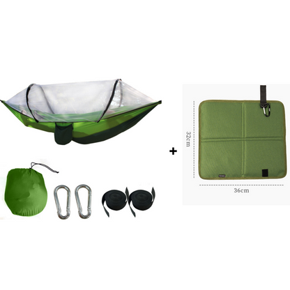 🛏️🏕️Vollautomatische Speed-Open-Hängematte mit Netz 🦟🔥 Sommer-Sale: Jetzt 50 % Rabatt! 🌿