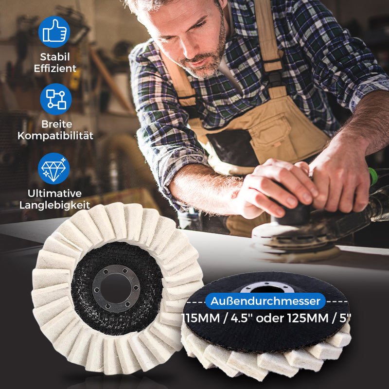 ⏰Jetzt bestellen: 4 kaufen, 4 gratis bekommen🔥Wollfilz-Lamellenpolierscheibe
