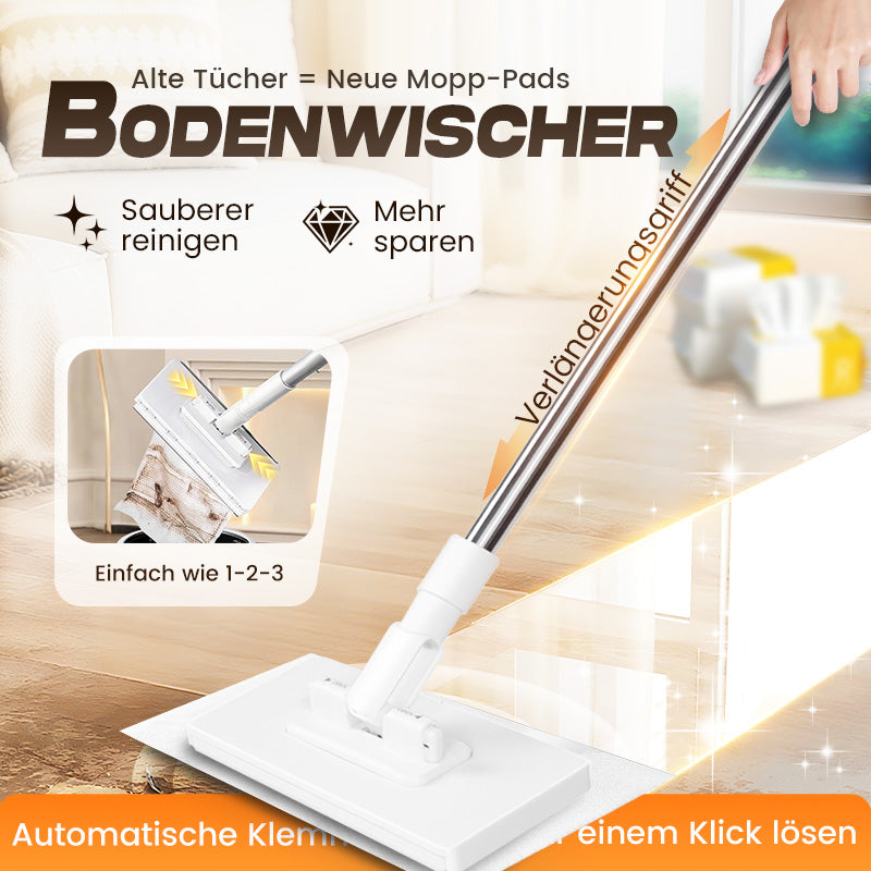 【🎁Limitiertes Angebot – 50% Rabatt!】🧹✨ Einweg-Staubmopp mit 4 wiederverwendbaren Bezügen – Praktisch und effektiv 💥🌟