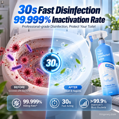Professionelles Desinfektions- und antibakterielles Spray für Toiletten – 99,999 % Abtötungsrate | Wirkt innerhalb von 30 Sekunden | Ungiftig | Sicher für Mutter und Kind