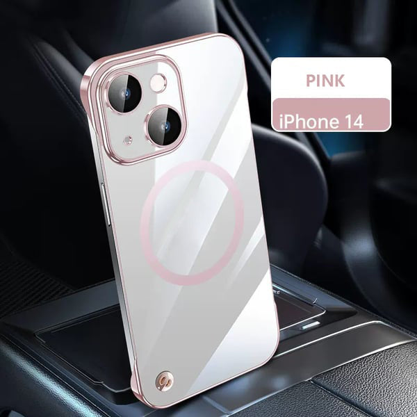 Transparente randlose 💎 ultradünne Magnetlade-Hülle für iPhone 📱🧲✨
