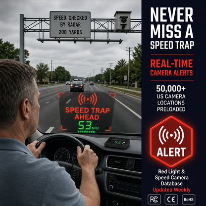 🚗🛰️ Head-Up-Display (HUD) mit digitalem Tachometer und Navigationssystem – behalten Sie die Straße im Blick und vermeiden Sie Bußgelder. 50 % Rabatt!