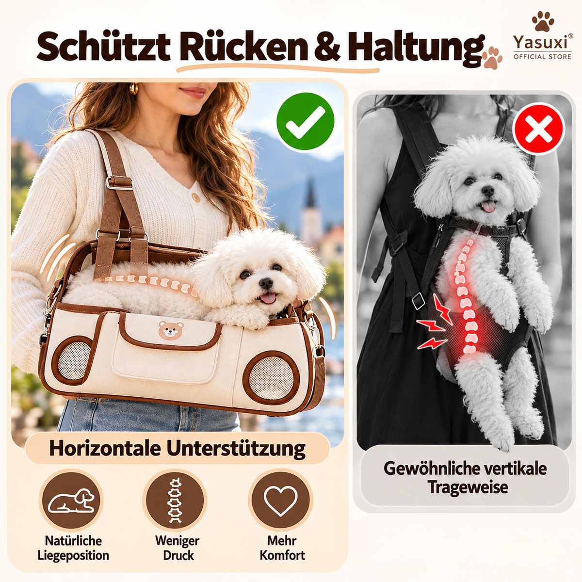 🐾 50% RABATT! 🎒 3-in-1 Haustier-Tragetasche – Atmungsaktiv & ergonomisch für unterwegs ✨