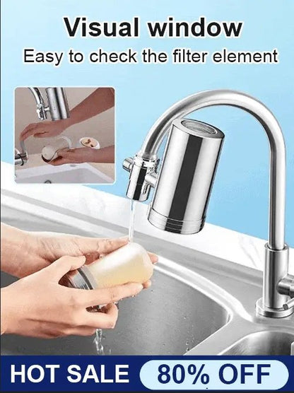 🔥 HOT SALE 50% OFF 🔥  Installationsfreier Edelstahl Haushalt Wasserhahn Wasserreiniger