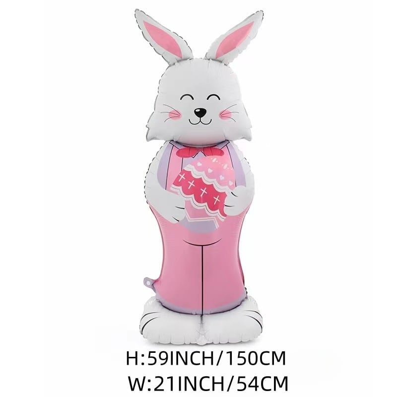 💎 OSTER-FRÜHBUCHER-SALE! 💎 Riesen 3D-Steh-Hase-Ballon – Selbststehend, Wiederverwendbar & Farbenfroh für Festliche Osterstimmung 🐰🎈