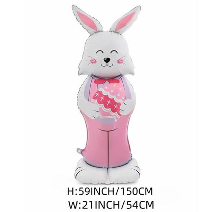 💎 OSTER-FRÜHBUCHER-SALE! 💎 Riesen 3D-Steh-Hase-Ballon – Selbststehend, Wiederverwendbar & Farbenfroh für Festliche Osterstimmung 🐰🎈