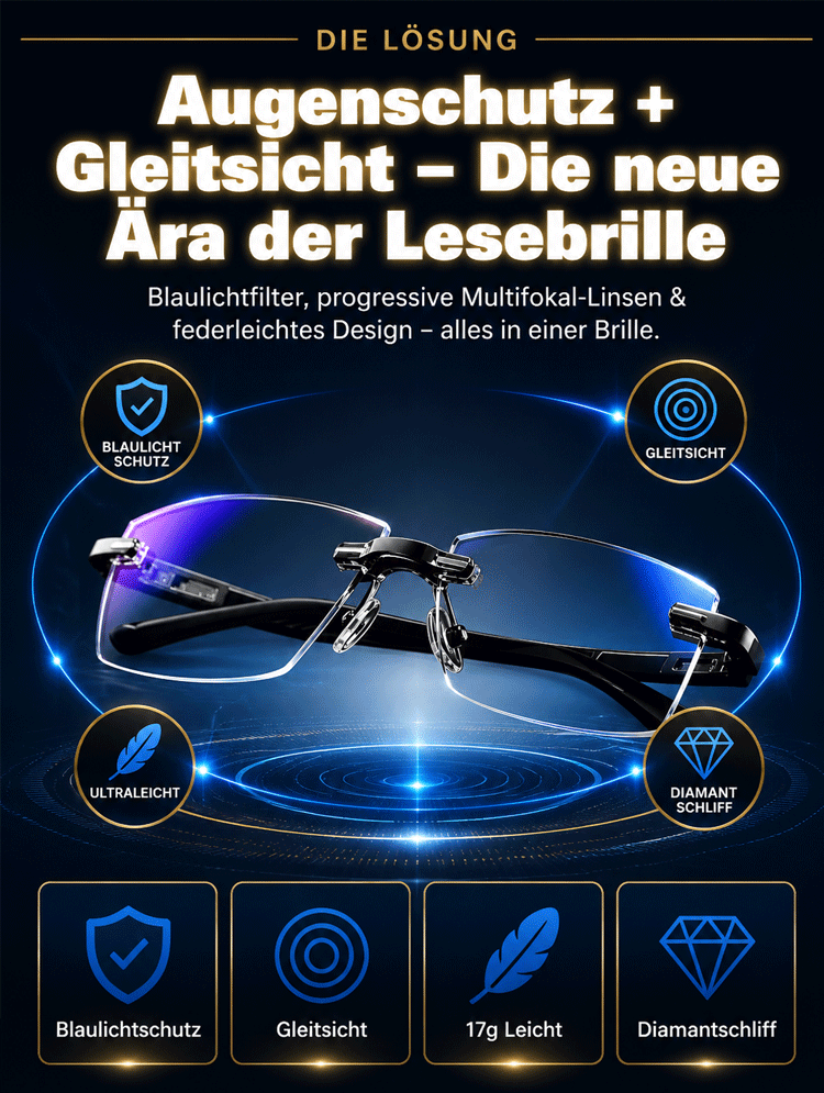 👓 50% RABATT! ✨ Intelligente Autofokus-Brille – Jena-Optik-Technologie, TÜV-geprüft & Blaulichtschutz – Ideal für Kurz‑, Weit‑ & Alterssichtigkeit 🇩🇪