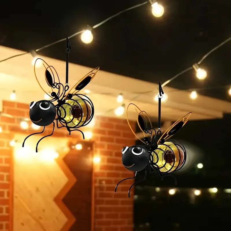 🐝 JETZT 50 % RABATT! ☀️ Solarbetriebene Hängelampe für das Auto – bezauberndes Bienen-Design mit herzförmigen Flügeln – perfekt für Garten und Auto 🌸