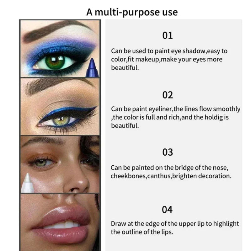 📢📢50% RABATT!!⏰24 Stunden lang anhaltender, wasserfester Farb-Eyeliner – 14 Farben, Perlmutt- und Matt-Finish, einfach anzuwenden🎨