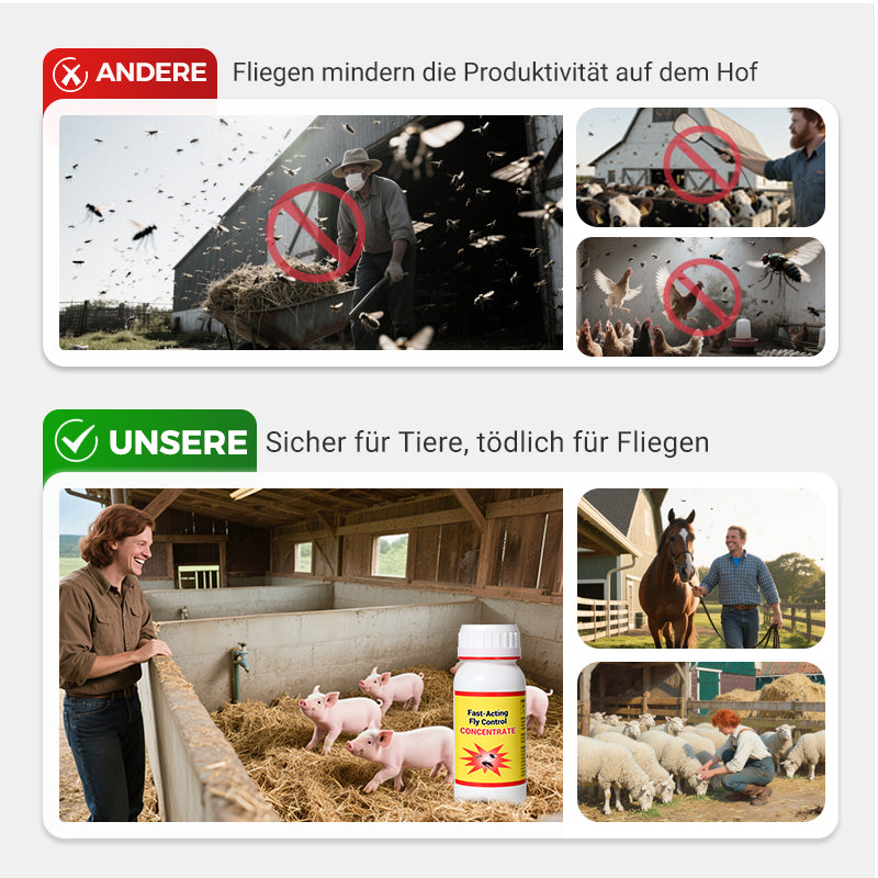 Universelles, hocheffizientes und sicheres Fliegenbekämpfungsmittel