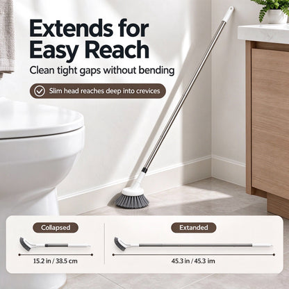 📢 ⏰ Teleskop-Reinigungsbürste | Scheuerbürste für schwer zugängliche Ecken🚽